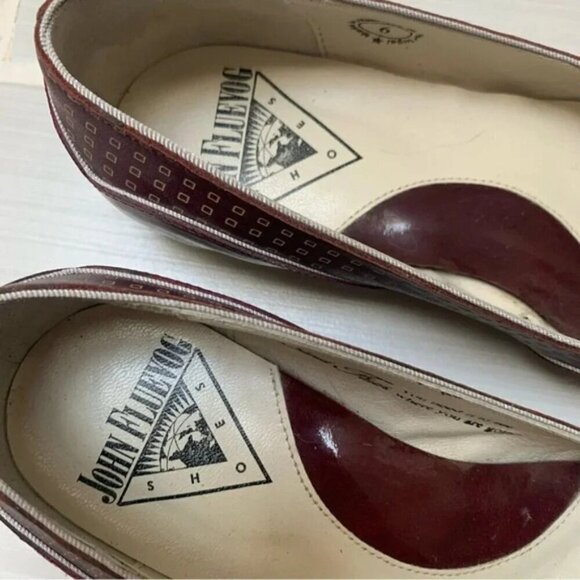John Fluevog Blind Faiths Low Jo Flats Wine 6 - Picture 4 of 12